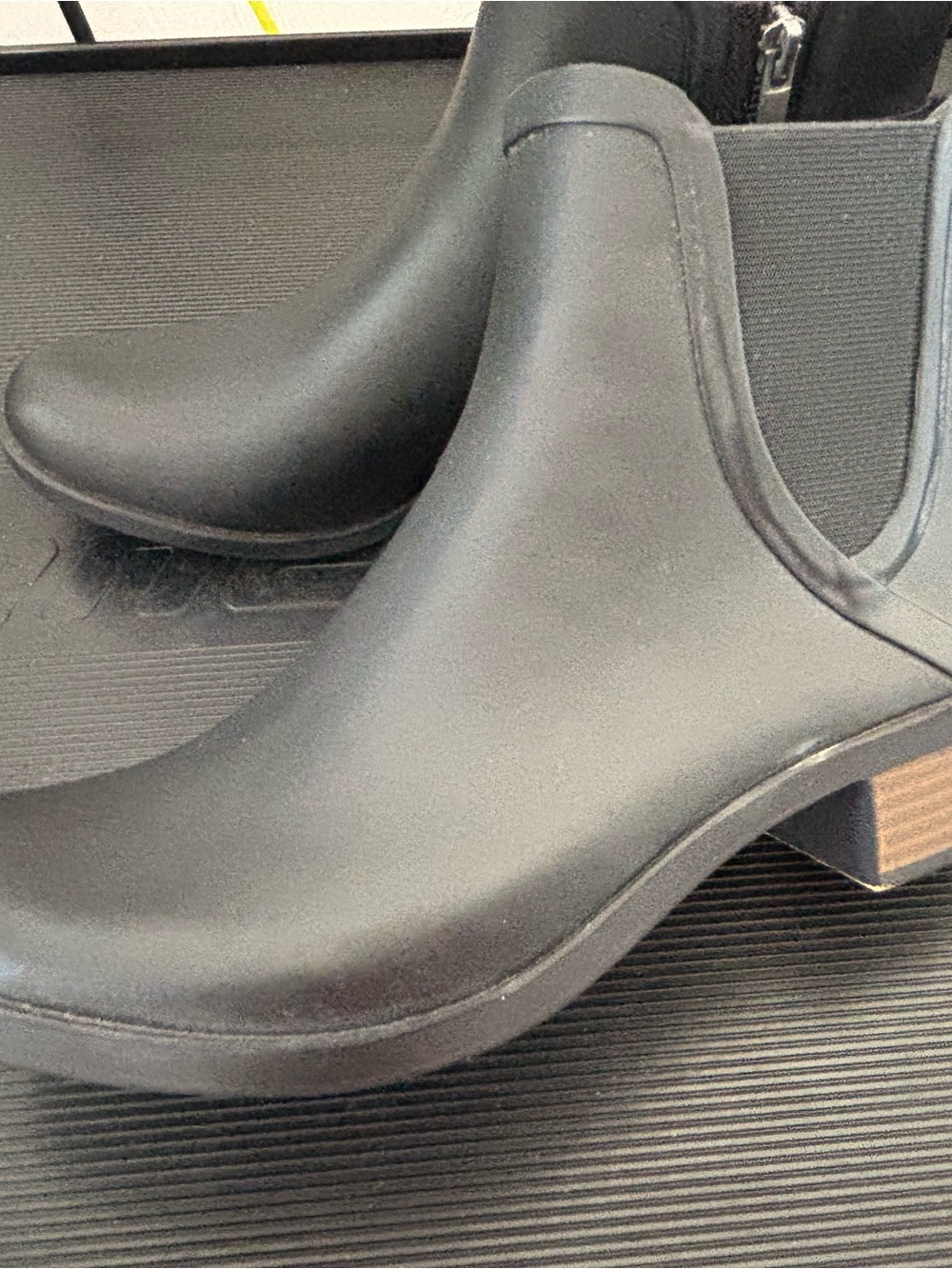 Lucky Brand Matte Black Chelsea rain Booties